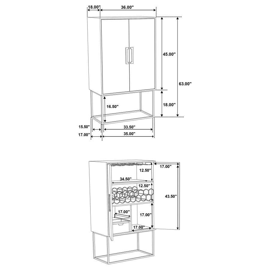 Geometric Mango Cabinet