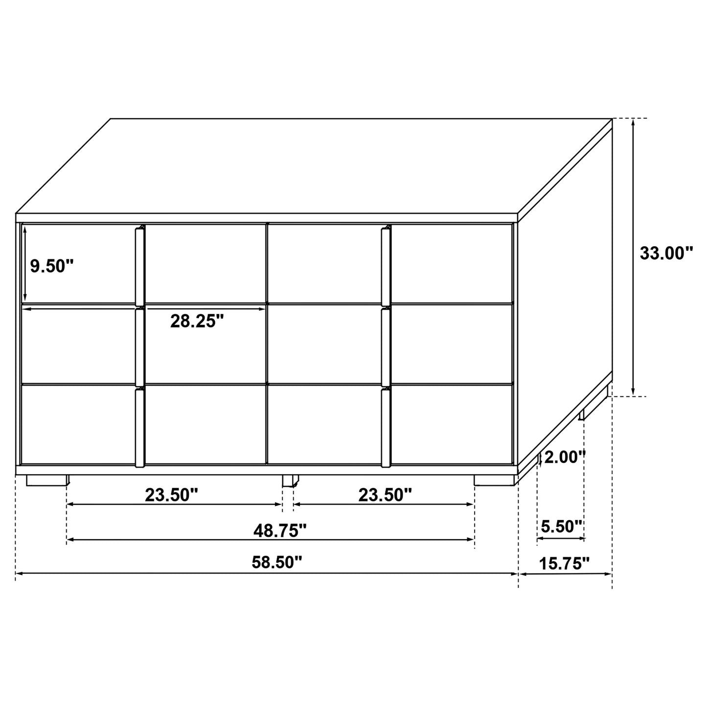 De Noir Bedroom Set (5pc) (King)
