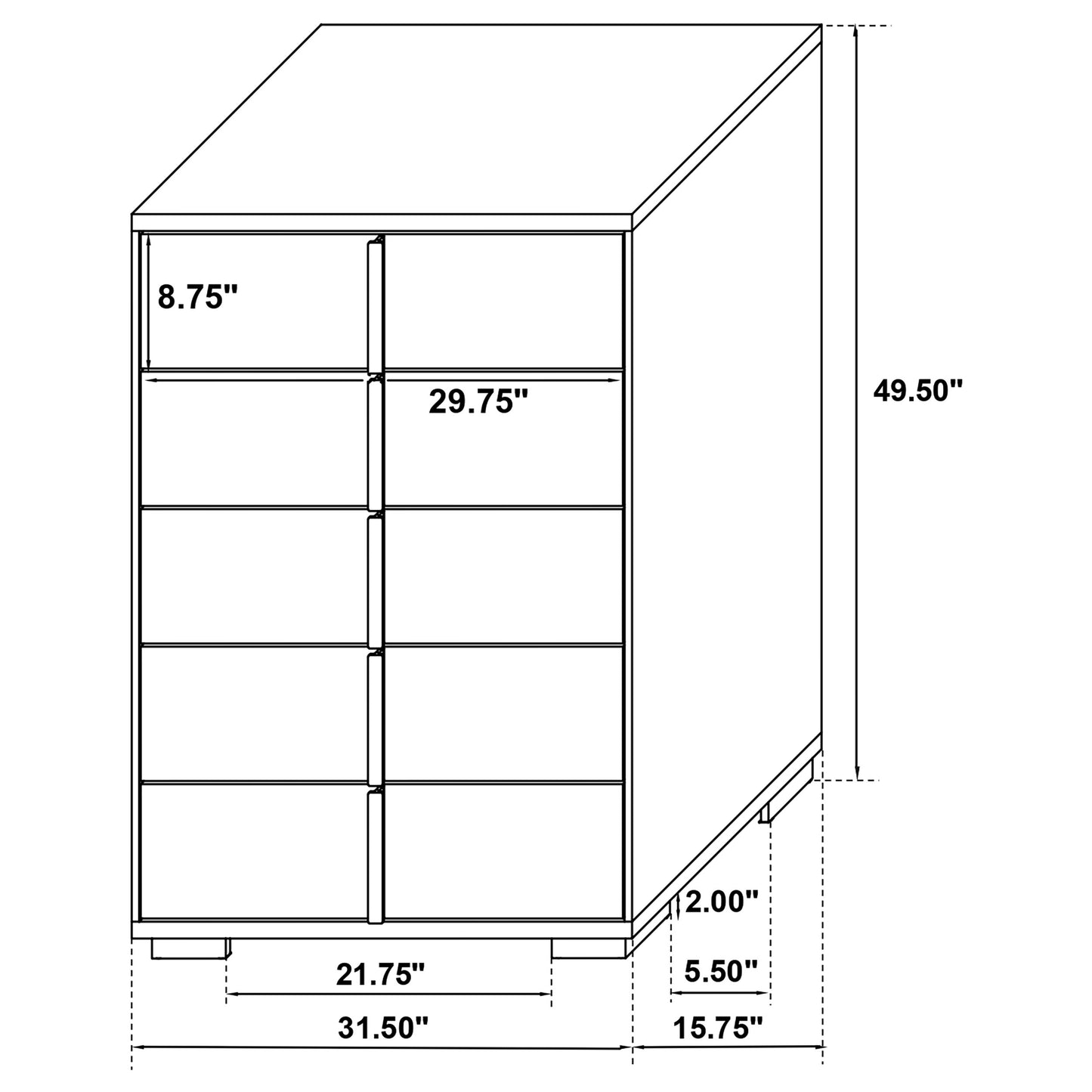 De Noir Bedroom Set (5pc) (King)