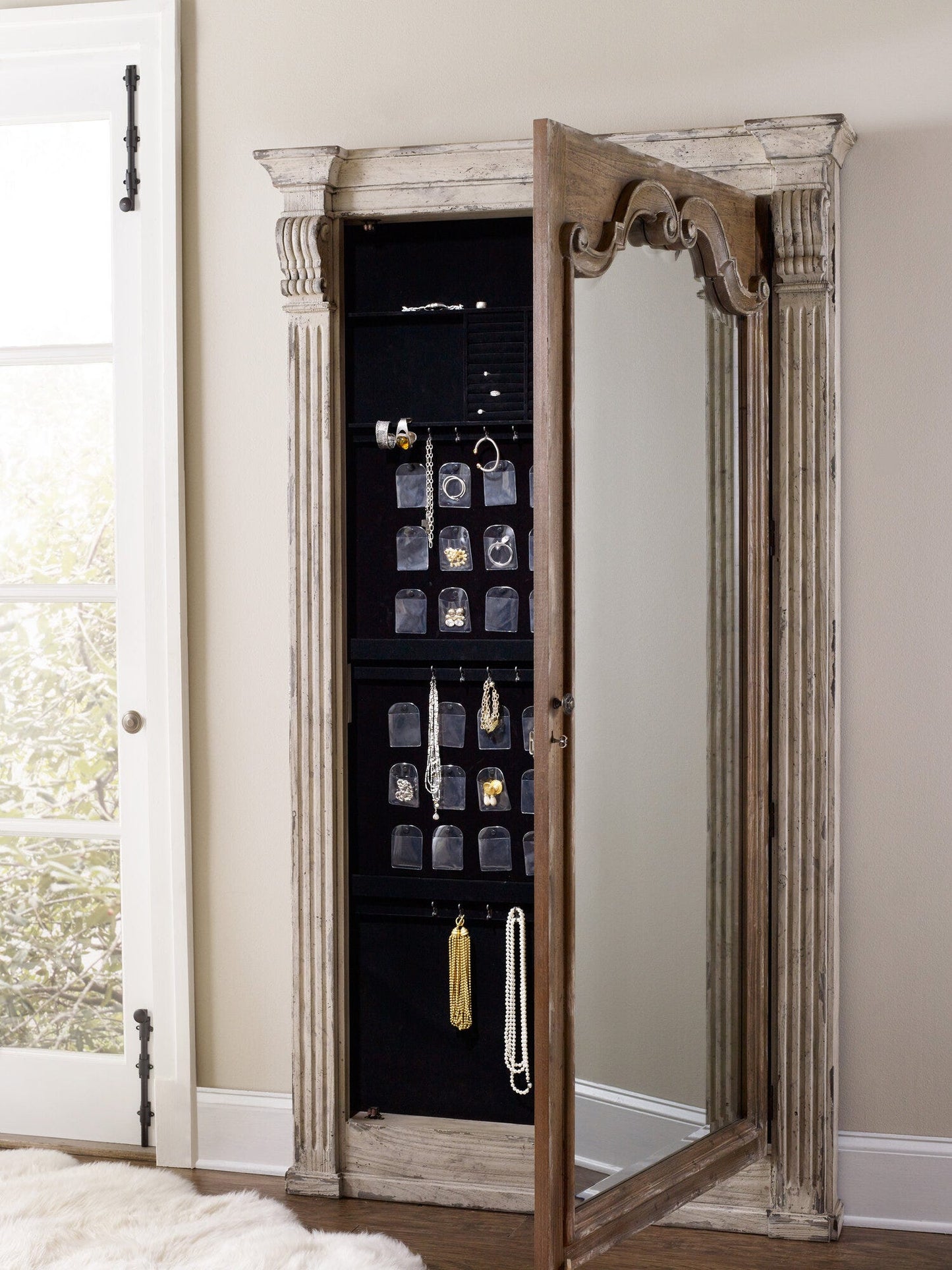 Chatelet Floor Mirror with Jewelry Armoire Storage
