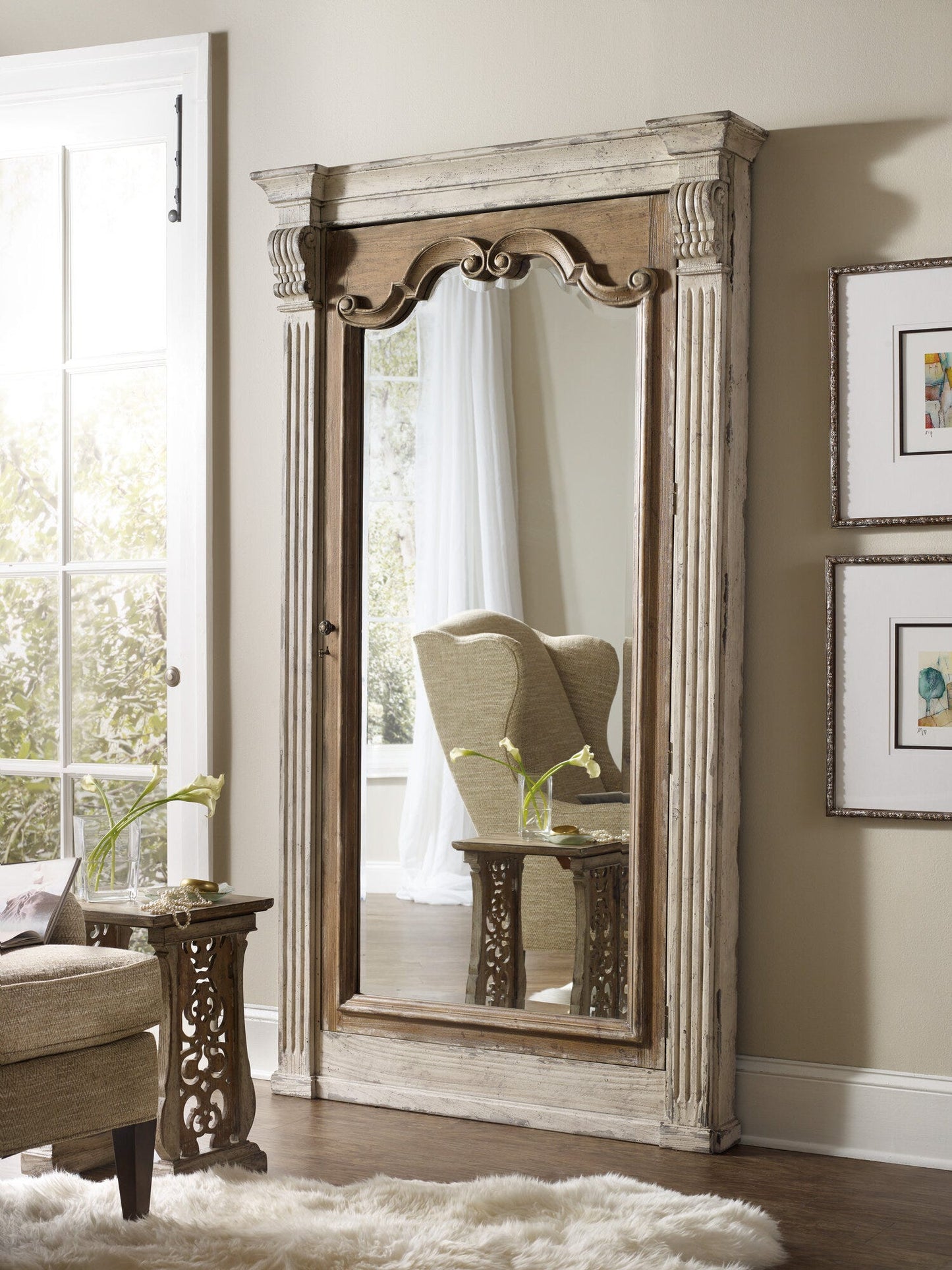 Chatelet Floor Mirror with Jewelry Armoire Storage