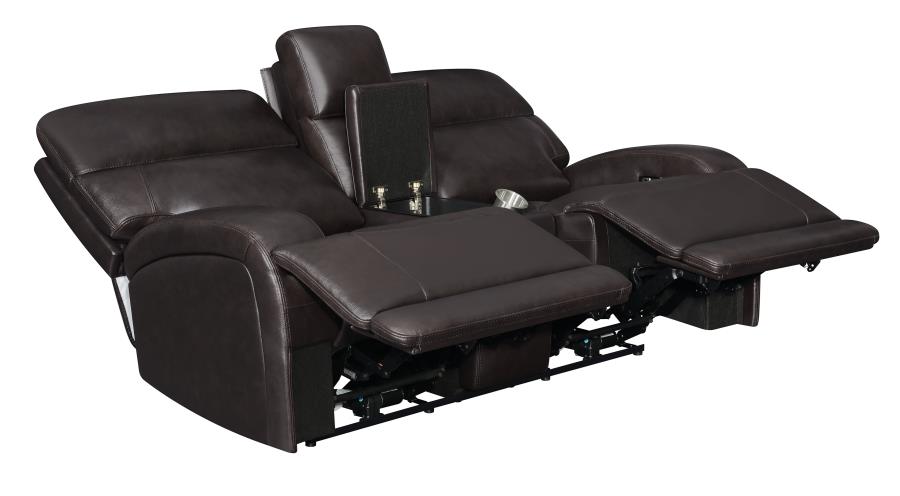 Roosevelt Powered 2-Seater - Dark Brown Leather