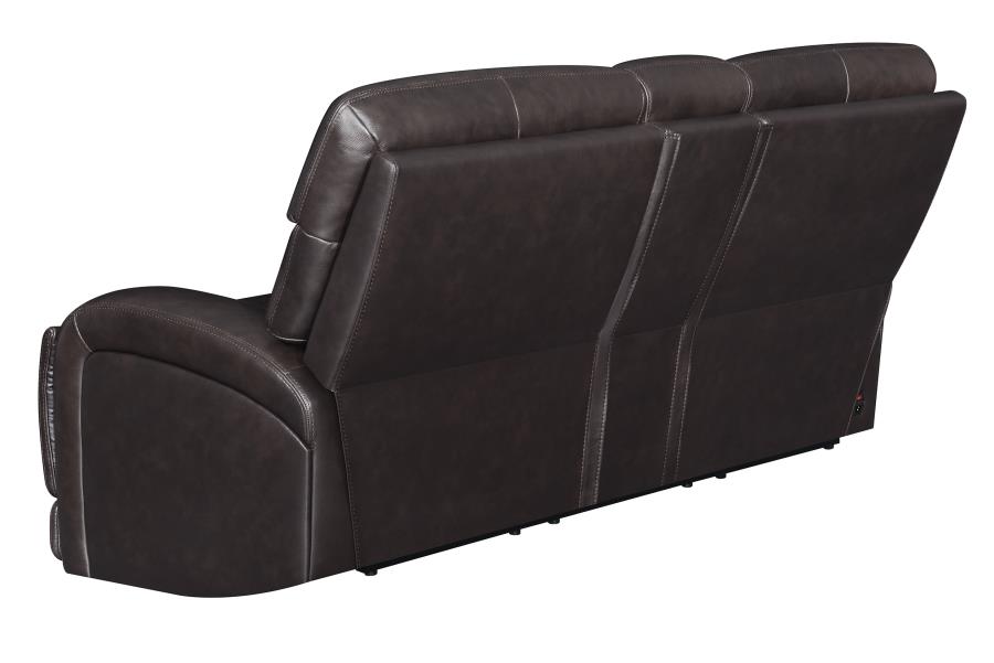 Roosevelt Powered 2-Seater - Dark Brown Leather