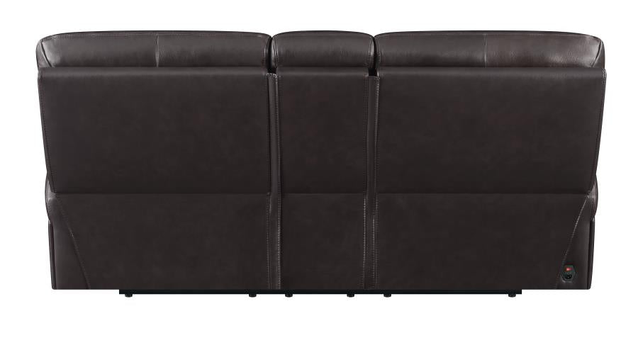 Roosevelt Powered 2-Seater - Dark Brown Leather