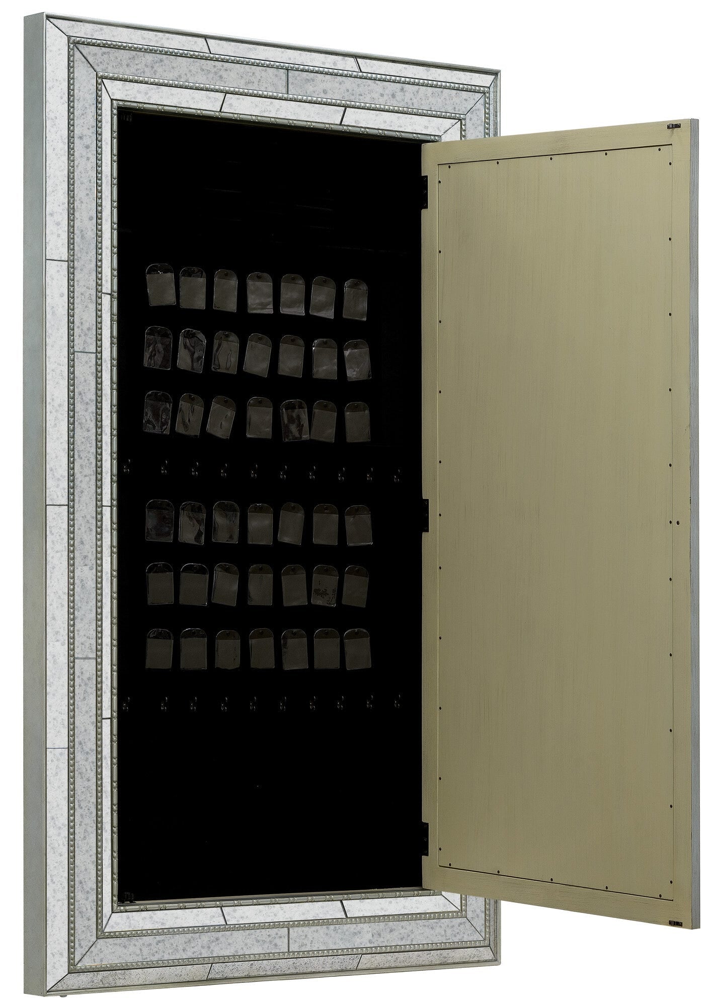 Melange Glamour Floor Mirror with Jewelry Armoire Storage