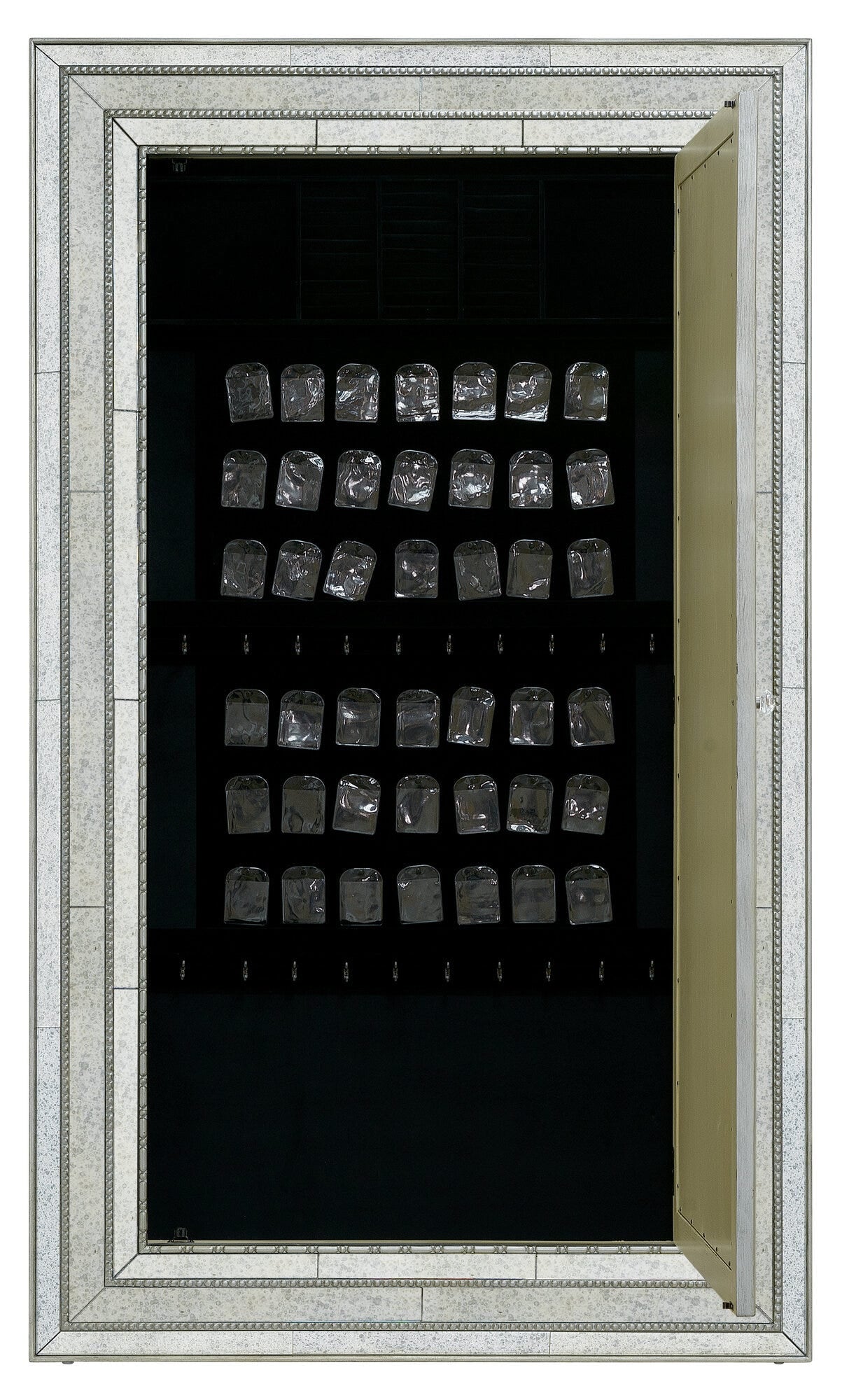 Melange Glamour Floor Mirror with Jewelry Armoire Storage
