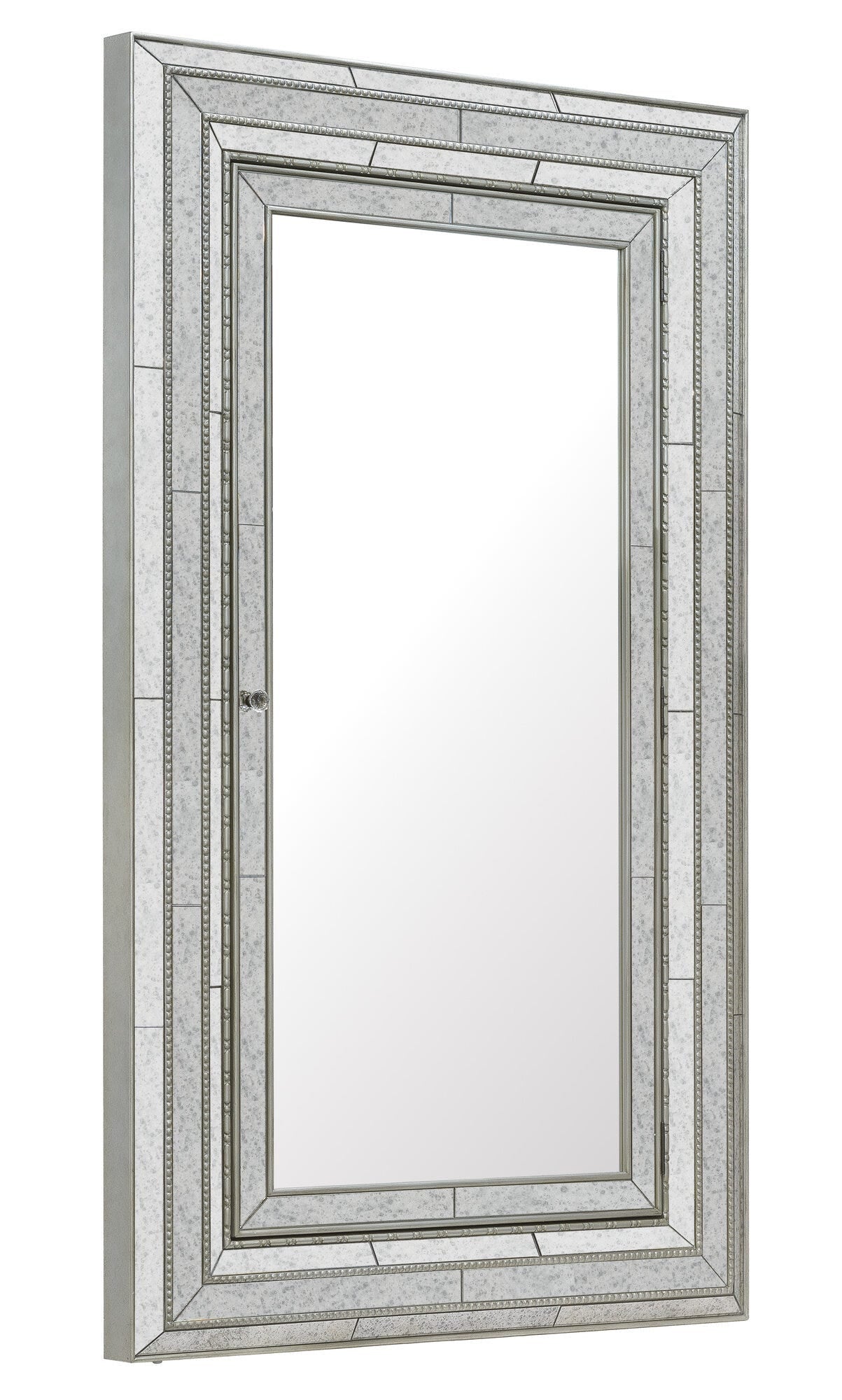 Melange Glamour Floor Mirror with Jewelry Armoire Storage
