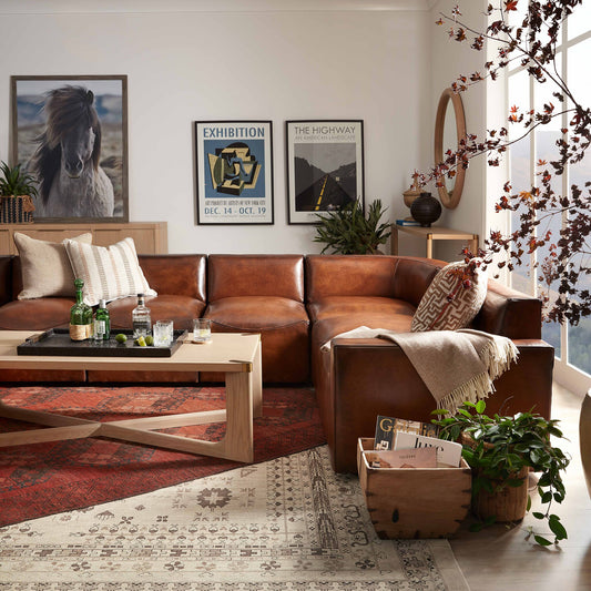 Austin 9 Piece Leather Sectional