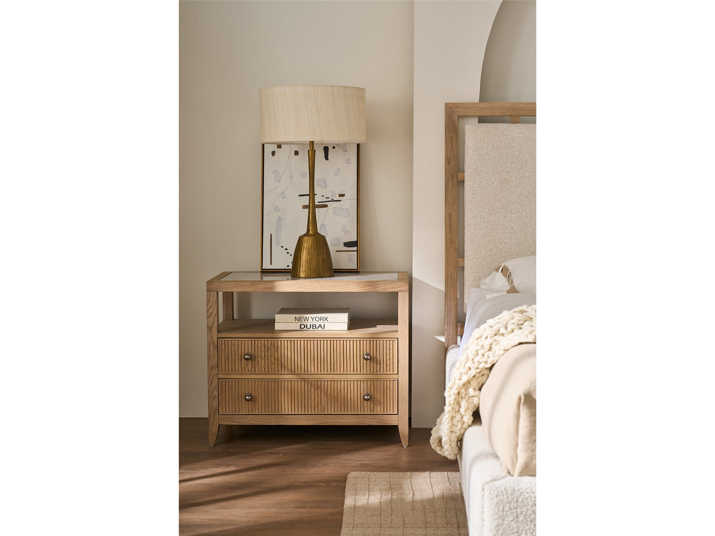 Avaline Carmen Two Drawer Nightstand